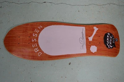 N.O.S. Santa Cruz Eric Dressen 1989 cachorro, monopatín de la vieja escuela, autografiado Foto 1 de 4