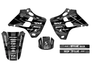 1990-1991 KX 125 APACHE Grey Senge Graphics Kit Compatible with Kawasaki - Picture 1 of 10