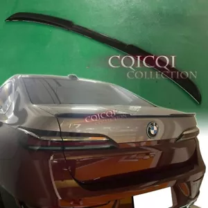 Gloss Black V typ trunk spoiler for BMW 2023~2024 G70 G73 7-series Sedan i7◎ - Picture 1 of 6