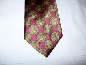 Countess Mara Silk Necktie Burgundy Gold Woven Ball Pattern 56-1/4 X 3-3/4 - Picture 1 of 4