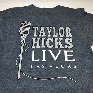 Nuova maglietta TAYLOR HICKS firmata autografata CONCERT TOUR taglia M American Idol - Foto 1 di 4