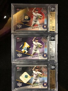 2017 Topps NOW MLB  Brad Peacock World Series GAME USED BASE BGS  /10 /12 /99