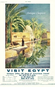 Visit Egypt Travel Poster W A Stewart 1930 Art Deco Advert P448 - Picture 1 of 2