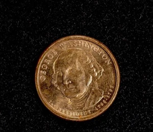 Rare GEORGE WASHINGTON 2007 P $1 Gold Coin Pictures Edge Lettering - Picture 1 of 5
