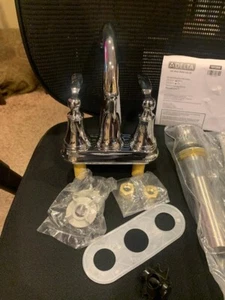 Delta Faucet Woodhurst 2-Handle Centerset Bathroom, Chrome, 2532LF-MPU - Picture 1 of 6