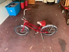 Vintage Schwinn Red Pixie Bicycle Original 46" x 29" 