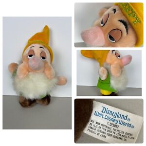 Vintage sleepy from snow white and the seven dwarfs Plush Embroidered Name