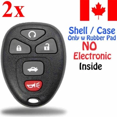 2x Nuevo Repuesto Mando a Distancia Sin Llave Llavero Para Chevy Buick Cadillac - Solo Carcasa Foto 1 de 2