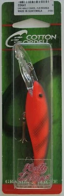 Algodón Cordell Wally Diver - 1/2 oz. - 3-1/8" - Rojo fluorescente/negro Foto 1 de 2