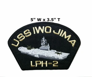 USS Iwo Jima LPH-2 Embroidered Iron or Sew-on Patch Morale Tactical - Picture 1 of 10