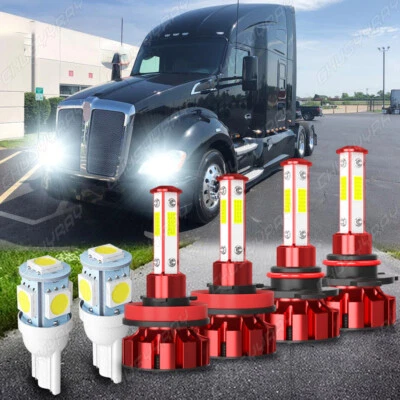 Kit de faros LED bombillas haz alto/bajo GN para Kenworth T680 T880 2013-2019 -4 piezas Foto 1 de 4