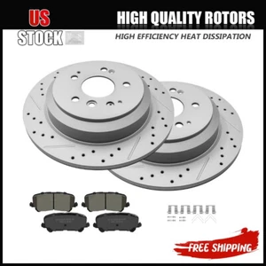 Rotores de freno de disco traseros y pastillas de cerámica para Honda Pilot Ridgeline Passport - Imagen 1 de 6