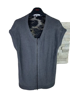 Robert Rodriguez women's Size S Silk Cashmere Floral Front Zip Top Cardigan — 第 1/4 张图片