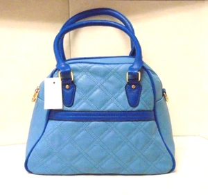 'NO NAME' BLUE DOUBLE SIDED SATCHEL STYLE HANDBAG - NEW - Picture 1 of 7