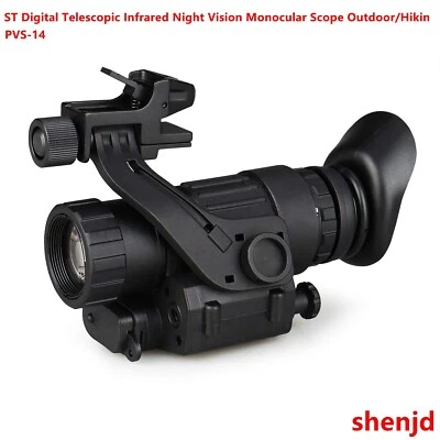PVS-14 ST Digital Telescopic Infrared Night Vision Monocular Scope Outdoor/Hikin - Image 1 of 4