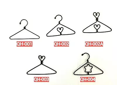 10X  Small Wire Coat Hangers  1-1/4  (32mm)  In Five Patterns To Choose • 5.50€