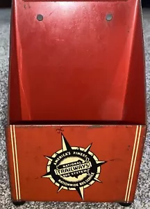 Vintage Trailways Bus timetable brochure metal advertising display box - Picture 1 of 6