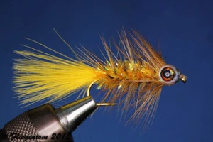 Fliegentom Streamer 3 piéces Fishmask Wooley Bugger Krystal ambre - Photo 1/3