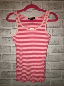 Canotta nuova con etichette gap kids gapkids small 6-7 6 7 righe rosa canotta a righe a costine - Foto 1 di 1