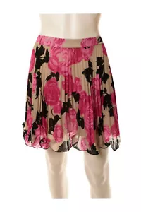 MILLY women’s pleated multicolor floral mini skirt Sz 4 - Picture 1 of 2