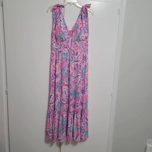 Lilly Pulitzer Größe 8 Maxine Kleid Midi Kleid Don't Be Jelly Neu mit Etikett - Bild 1 von 7