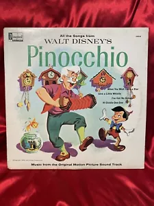 VINTAGE PINOCCHIO VINYL RECORD LP 1963 DISNEYLAND WALT DISNEY 33 JIMINY CRICKET - Picture 1 of 12
