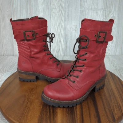 Rosa Negra Leather Combat Boots Wool Lined Swedish Design Size 36 EU - Image 1 of 4