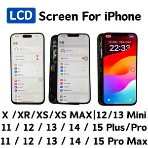 For iPhone X XR 11 12 13Mini 14 15 Pro Max LCD Display Digitizer Touchscreen Lot - Picture 1 of 70
