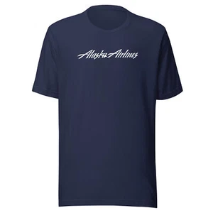 Alaska Airline Retro Logo Unisex T-Shirt US Airlines Carrier Quality Tee XS-5XL - Picture 1 of 7