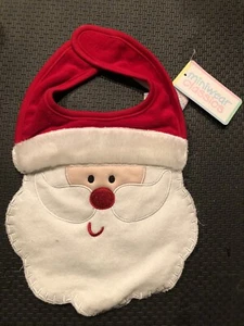 NWT Christmas Holiday Santa Claus Soft Red Bib - Picture 1 of 2