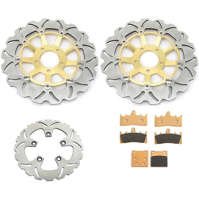 2 pastillas de rotor de freno delanteras 1 traseras para Suzuki GSF 1200 S GSF 1200 Bandit 2001-2005 Foto 1 de 4