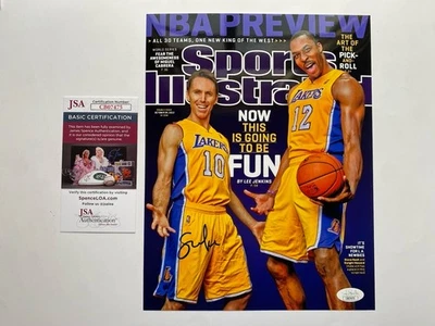 STEVE NASH Los Angeles Lakers Basketball Autographed Signed Picture Photo COA - Image 1 of 2