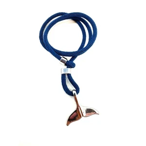 Navy & Silver Dolphin Tail Necklace from Club Ocean - Picture 1 of 5