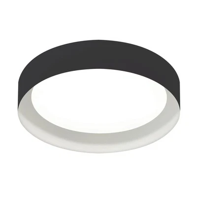 AFX RVF121400L30D1 Reveal 12"W LED Flush Mount Drum Ceiling - Black - Image 1 of 4