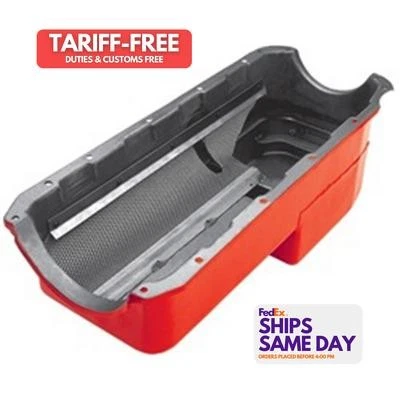 Trans-Dapt 1488, Kit Red Steel 8Qt Bbc Drag Race Oil Pan Performance Racing Part - Image 1 of 4
