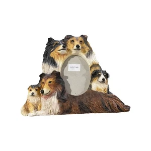 Marco de fotos de resina fundida para perro Heltie Collie de colección para mesa de 3,5 X 5 fotos de los años 90 - Imagen 1 de 7