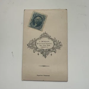 Antike J Morgan Concord New Hampshire CDV Fotokarte männlich zivil gestempelt - Bild 1 von 2