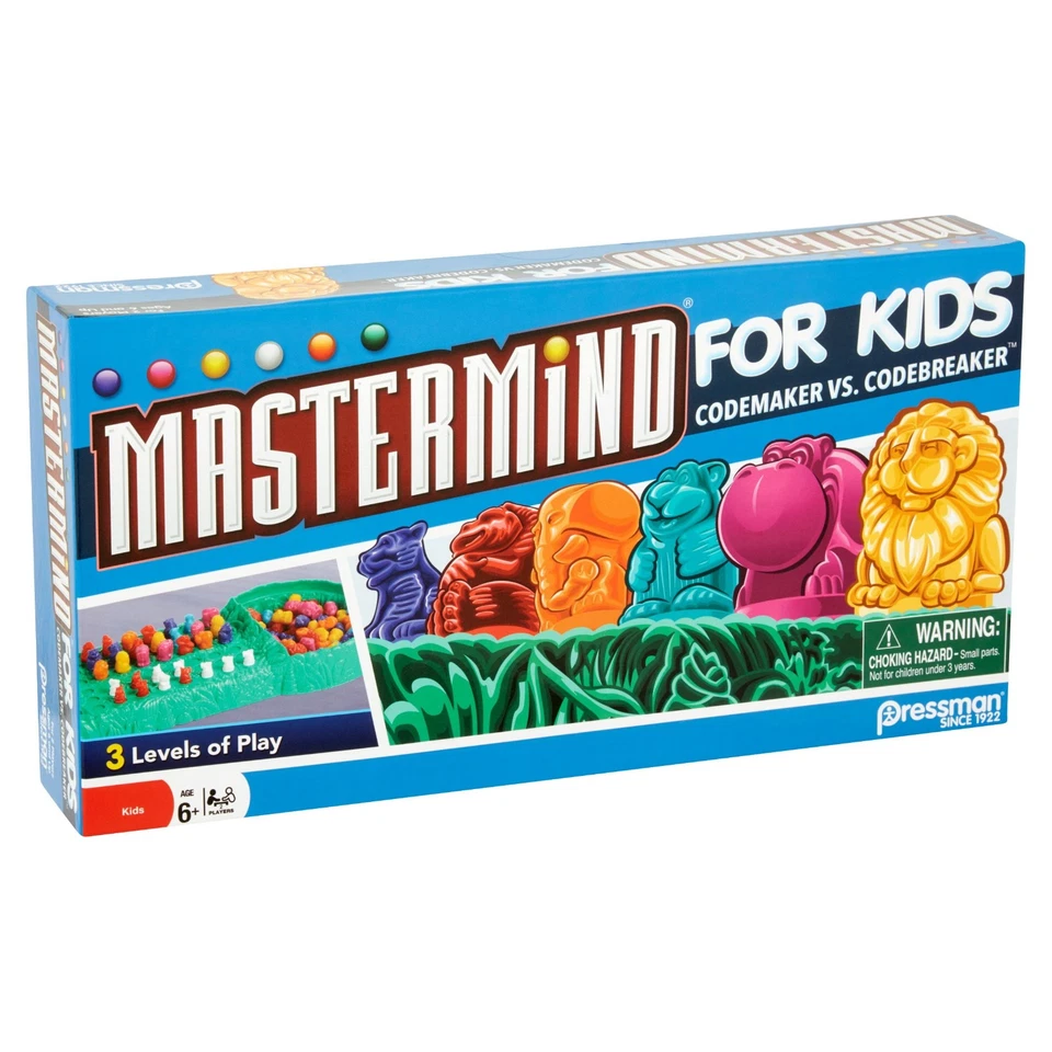 Mastermind for Kids Game - Break Jungle Animal Code - 3 Levels - Pressman 1995 - Image 1 of 1