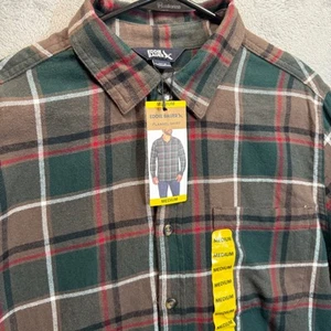 Eddie Bauer Flannel Shirt Plaid Button Up Long Sleeve Casual Medium - Picture 1 of 7