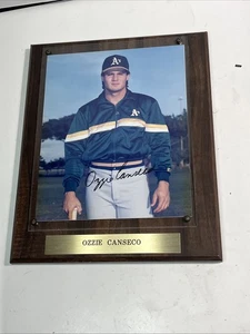 Jose Canseco Autographed Picture With Plaque Mounted U - Picture 1 of 3
