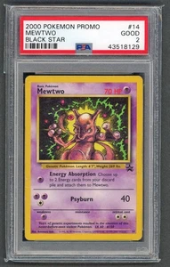 Pokemon Cards - PSA 2 Mewtwo 14 - Black Star Promo eBay Live 31st Aug 6:30pm - Picture 1 of 2