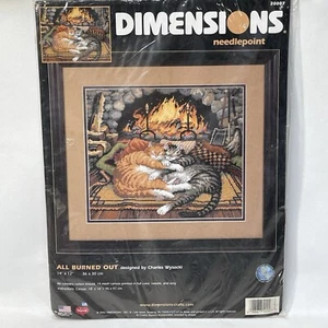 Dimensions Needlepoint 20007 ALL BURNED OUT Charles Wysocki Sealed Cats - Picture 1 of 7
