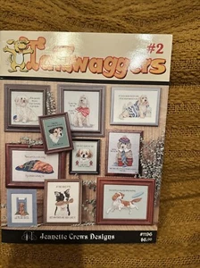 Tailwaggers #2 Dogs Counted Cross Stitch Booklet #1196 Jeanette Crews 2000 USA - Picture 1 of 3