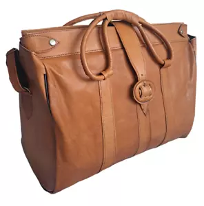 Echt Leder Tasche 45x35 Reisetasche Weekender Gym Sporttasche Travel Tragetasche - Bild 1 von 10