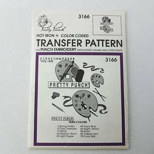 Pretty Punch Hot Iron Color Coded Transfer Pattern #3166 Pretty Punch 2-1/2x2-1/ - Picture 1 of 1