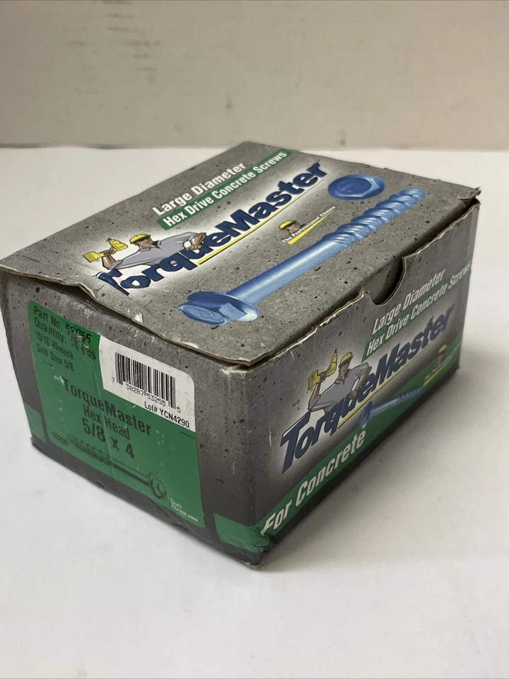 Masonry Screw, 5/8x4 Hex Head Box Of 10 - Image 1 of 2