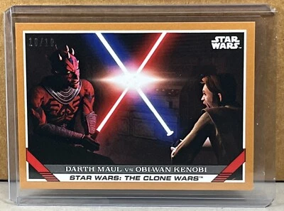 2023 TOPPS Throwback Thursday Star Wars 78 MAUL vs OBI-WAN Bronze Parallel 10/10 - Image 1 of 3