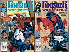 Punisher War Journal #14 & #15 (Marvel 1990). Spider Man crossover!