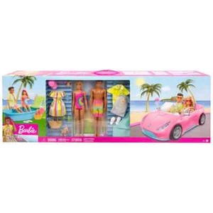 Barbie Beach Dolls Playset with Convertible Car & Accessories Gift Set NEW! - Picture 1 of 8