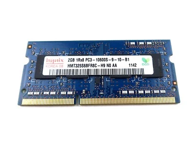 HYNIX 2GB PC3-10600 DDR3-1333MHZ CL9 LAPTOP MEMORY MODULE HMT325S6BFR8C-H9 - Image 1 of 2